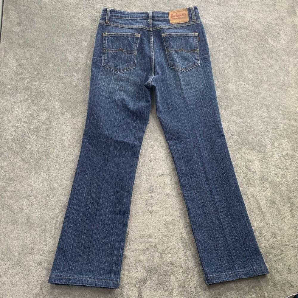 Vintage Bobson Jeans Mens Size 30x29” Japanese Denim Blue Whiskers Cotton Blend - Picture 12 of 13